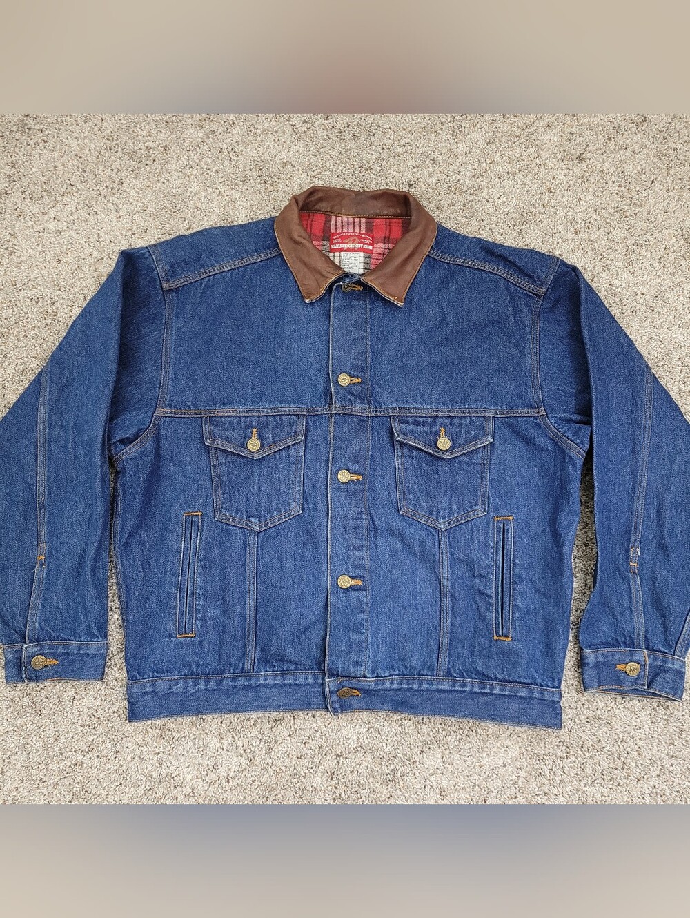 Vintage Marlboro Country Store Denim Jacket Mens Large
